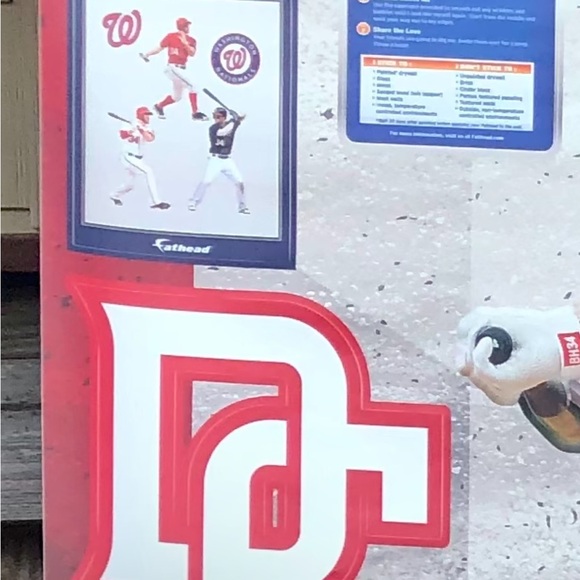 Fathead Wall Cling • Bryce Harper • Washington Nationals• New in Box • Reusable - Picture 8 of 9